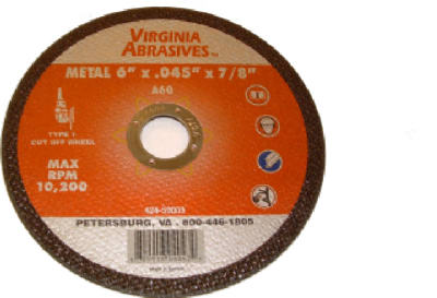 6 Inch X 0.045 Inch X 7/8 Inch Cutting Wheel For Metal And Stainless Steel