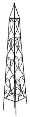 Obelisk Steel Garden Trellis Black 36-inch For Climbing Plants