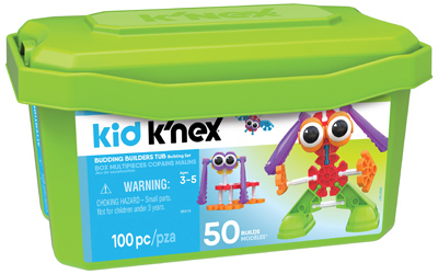 Kid Budding Builders Tub With 100 Pieces For Creative Building Fun