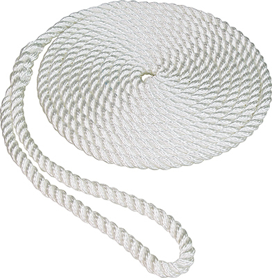 1/2 Inch X 25 Feet White Dockline For Marine Use