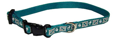 Reflective Adjustable Dog Collar Teal 3/8 X 8-12 Inches Model 46382 A Tpw12