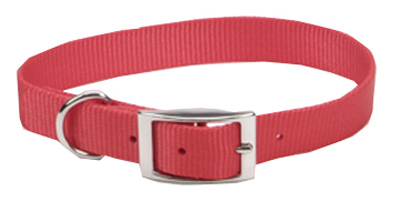Red Nylon Dog Collar, 5/8 Inch Width, 12 Inch Length