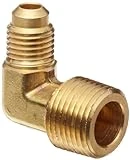 Brass 90 Degree Elbow Fitting, 1/2" Flare X 3/4" Male Pipe Thread