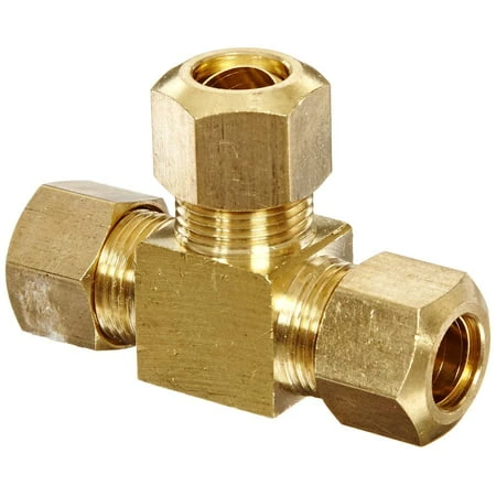1/4 Inch Compression Tee Fitting For Plumbing Applications