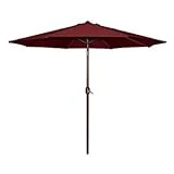 61041 9-foot Aluminum Market Umbrella In Burgundy