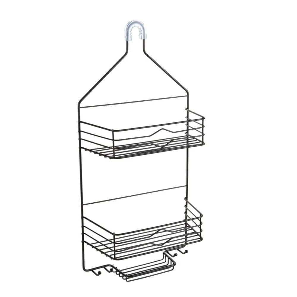 Jacob Shower Caddy In Black Steel - Durable Over-the-shower Organizer With Three Shelves
