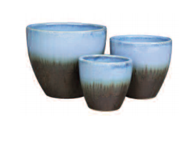 Large 14" Egg Planter In Sky Fade Finish