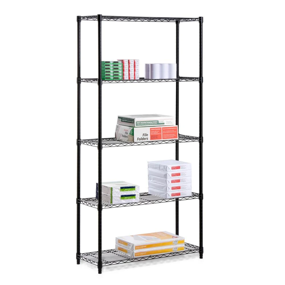 Honey-can-do 5-tier Adjustable Steel Frame Urban Storage Shelving Unit, 36"l X 18"w X 72"h