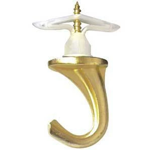 Versahook 3524 Hanger, 20 Lb Capacity, Brass Finish