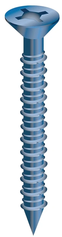 Concrete Screws 3/16 Inch X 4 Inch Blue, Model 626j
