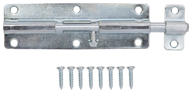 Lockable Barrel Bolt 6 Inch Zinc Steel With Screws