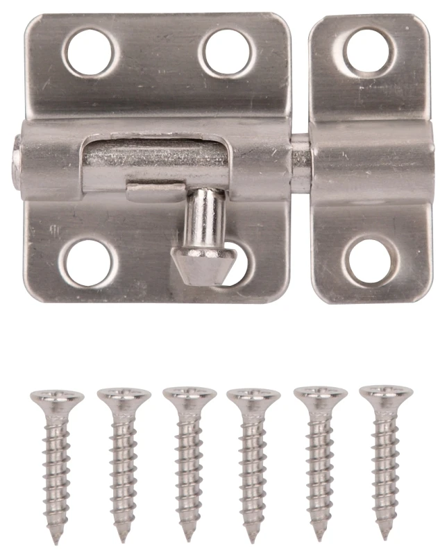 Stainless Steel Barrel Bolt Non-lock 2 Inch With Screws
