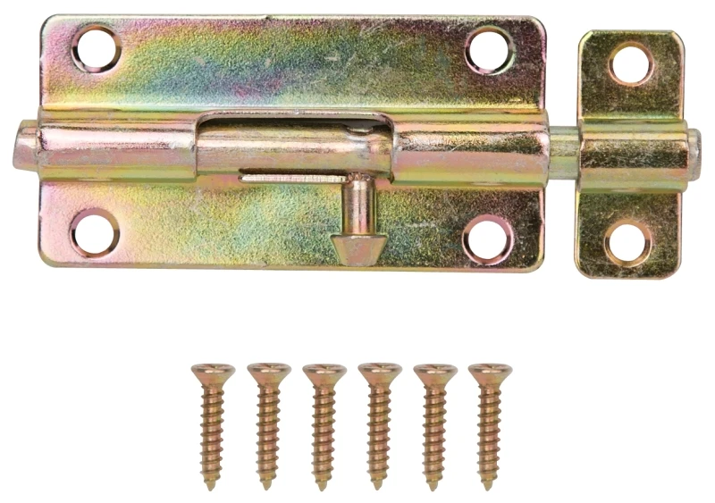 Elegant 4-Inch Satin Brass Barrel Bolt for Security