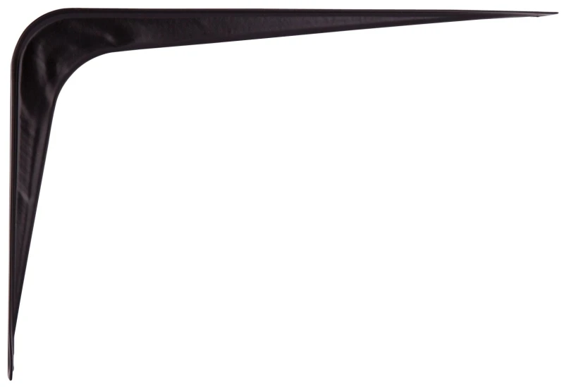Black Shelf Bracket 6 X 8 Inches Powder-coated Steel Construction