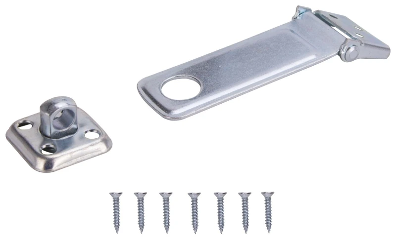 Zinc Steel Safety Hasp 4-1/2 Inch For Cabinets, Doors, And Gates