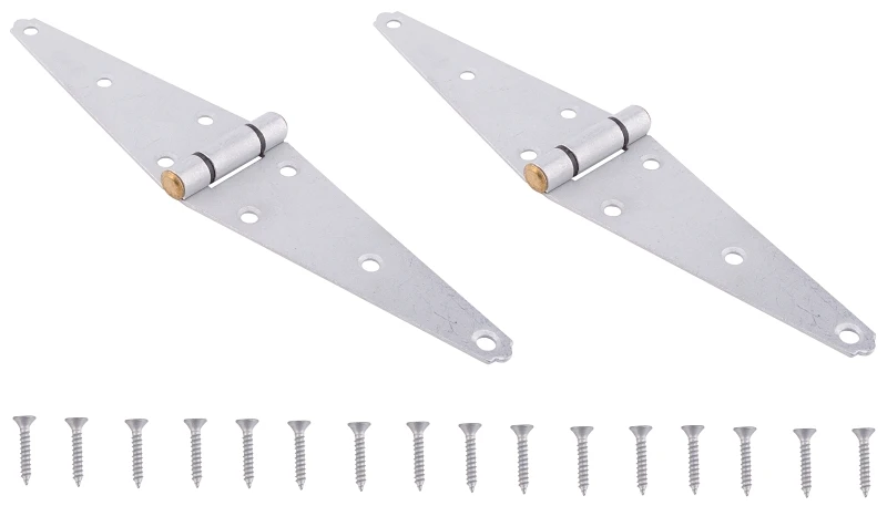 Heavy Duty 6 Inch Galvanized Steel Strap Hinge - Reversible Design