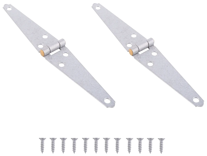 4 Inch Galvanized Steel Strap Hinge - Reversible Design For Left Or Right Doors