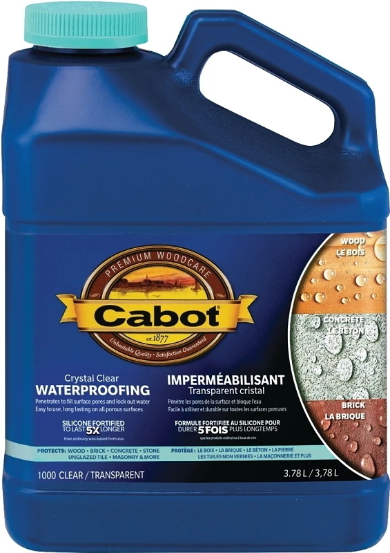 Cabot Waterproofing Sealer Crystal Clear 3.7 Liters For Superior Protection