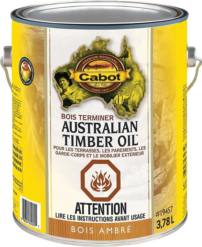 Cabot Australian Timber Oil For Decks, Siding, Railings & Outdoor Furniture - 3.7 Liters