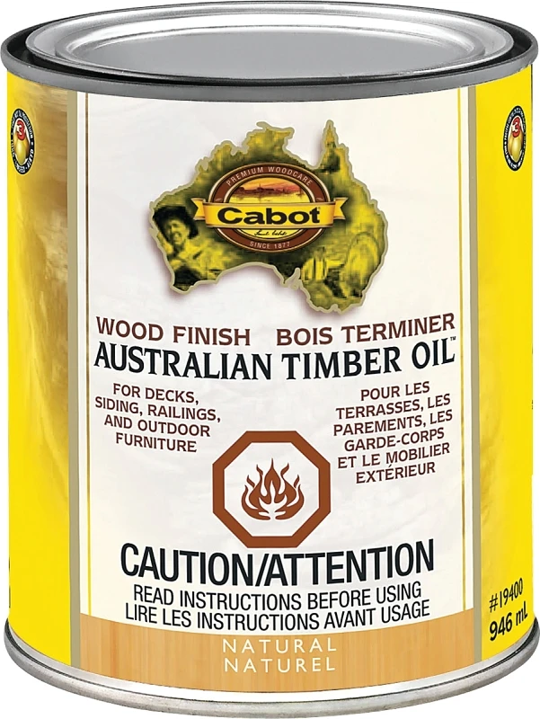 Cabot Australian Timber Oil For Decks, Siding, Railings & Outdoor Furniture - 946 Milliliters