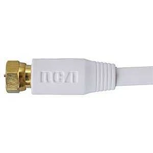 50 Feet Rg6 Coaxial Cable - White Pvc Sheath
