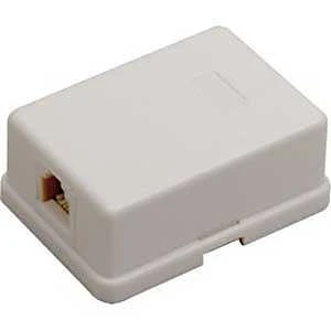 Universal White 6-conductor Phone Jack For 2, 4, Or 6 Wire Systems