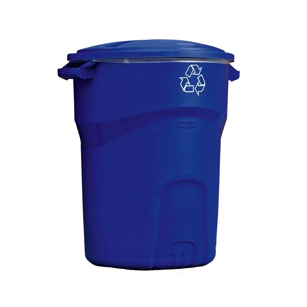 Roughneck 32 Gallon Outdoor Recycling Bin - Durable And Weather-resistant