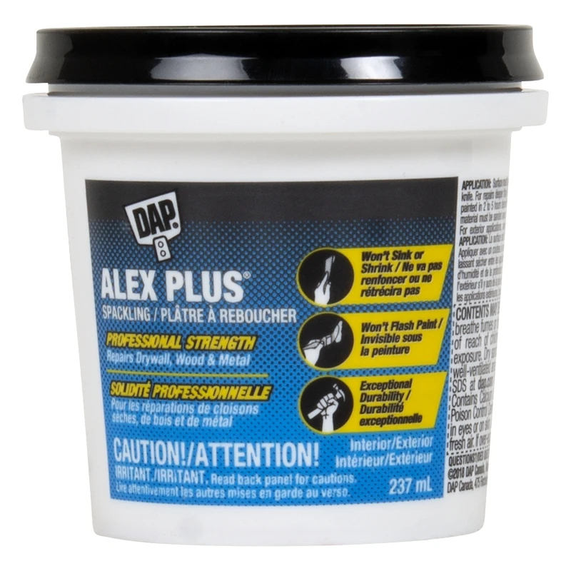 Alex Plus Spackling Compound 237 Milliliters - White, Ready-to-use Formula
