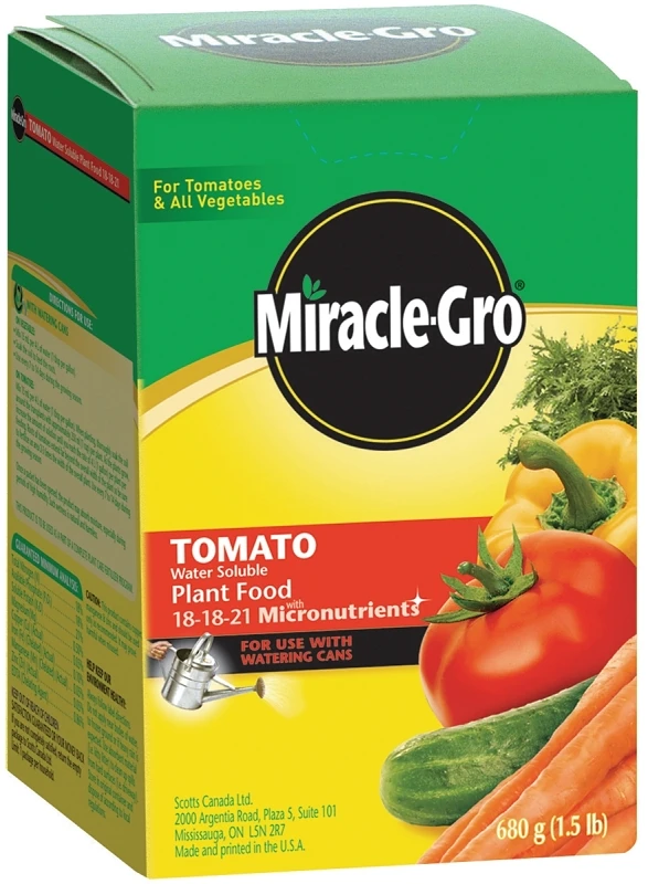 Miracle-gro Water Soluble Tomato Plant Food, 500 G Box, 18-18-21 N-p-k Ratio