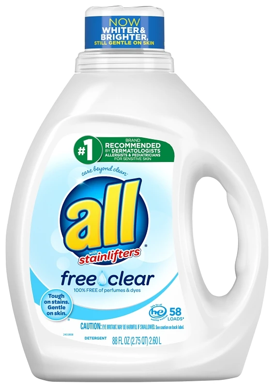 Liquid Laundry Detergent 88 Ounce - Clear Formula For Effective Cleaning