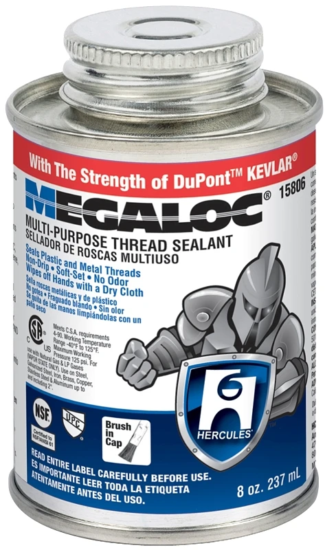Megaloc Multi-purpose Thread Sealant With Kevlar, 1/2 Pint