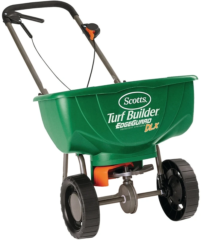 Scotts 75243 Dlx Broadcast Spreader, 15,000 Sq-ft Coverage, High-traction Wheels