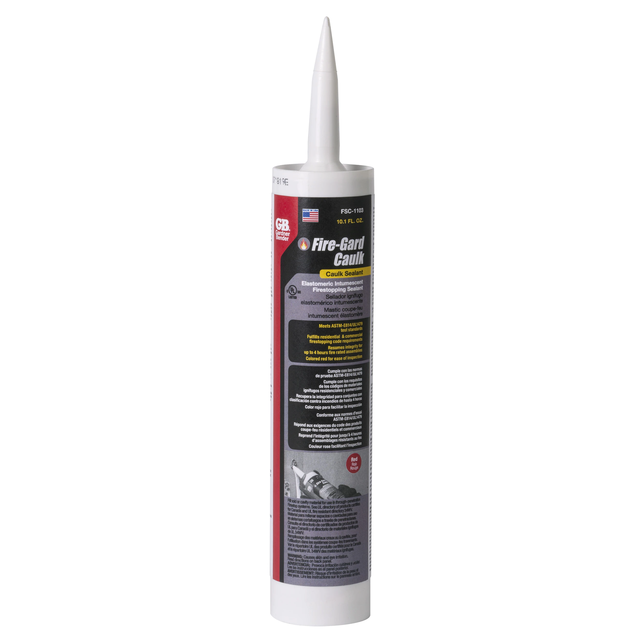 Firestopping Caulk Sealant - High Performance, 10.1 Oz Tube