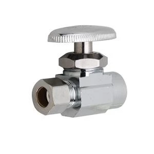 M-line Straight Shut-off Valve 3/8 X 1/2 Inch Compression X Sweat Connection