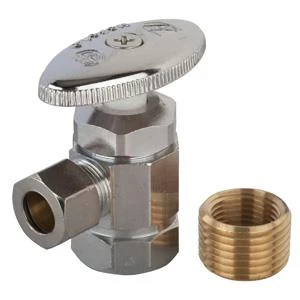 M-line Angled Shut-off Valve 3/8 Inch Fpt X 3/8 Inch Compression Connection