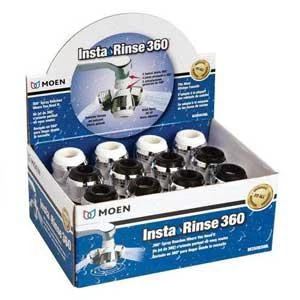 M-line Swivel Aerator, 2.5 Gpm, Brass, Chrome Plated, Black/white Finish