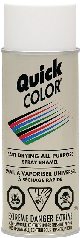 Quick Color 283 Gram Flat White Interior/exterior Spray Enamel