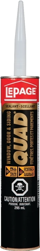 Quad Voc Low Voc Sealant 295ml Black For Windows, Doors, And Siding