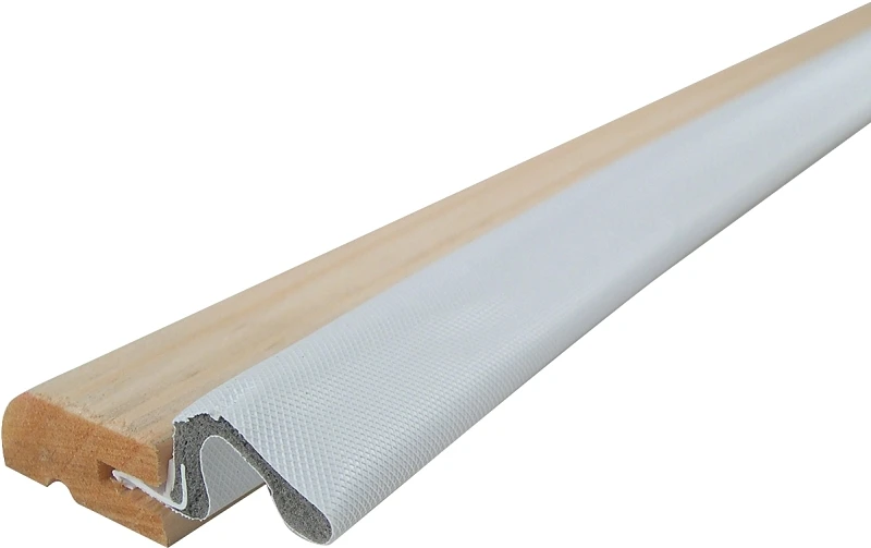 Door Jamb Weatherstrip, Polyfoam/wood, White, 2 In Width, 82 In & 36 In Lengths