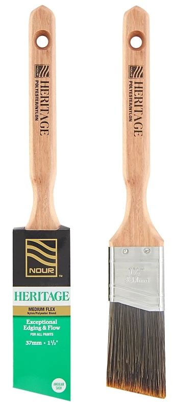 1-1/2 Inch 37mm Angled Paint Brush With Chisel Trim Design