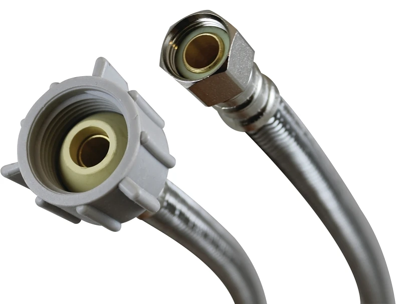 20 Inch Toilet Connector, Braided Stainless Steel, 3/8 X 7/8 Inch, Fluidmaster Model B1t20c