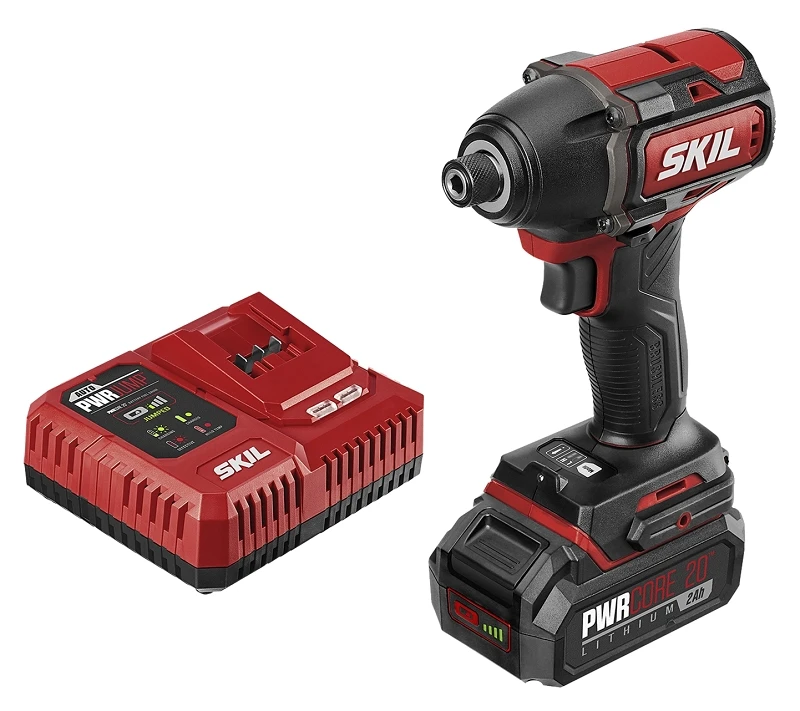 20v Impact Driver Kit With 1/4 Inch Hex Drive And 2 Ah Battery