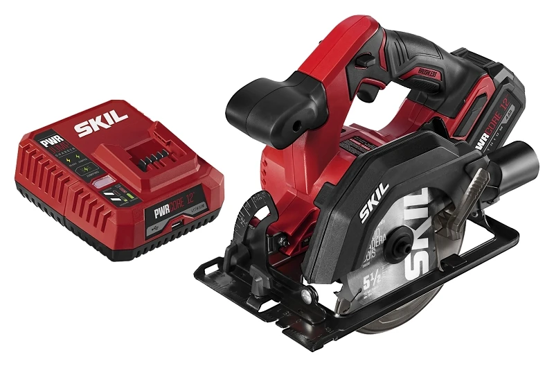 12v Brushless Circular Saw Kit With 5-1/2 Inch Blade And Fast Charger