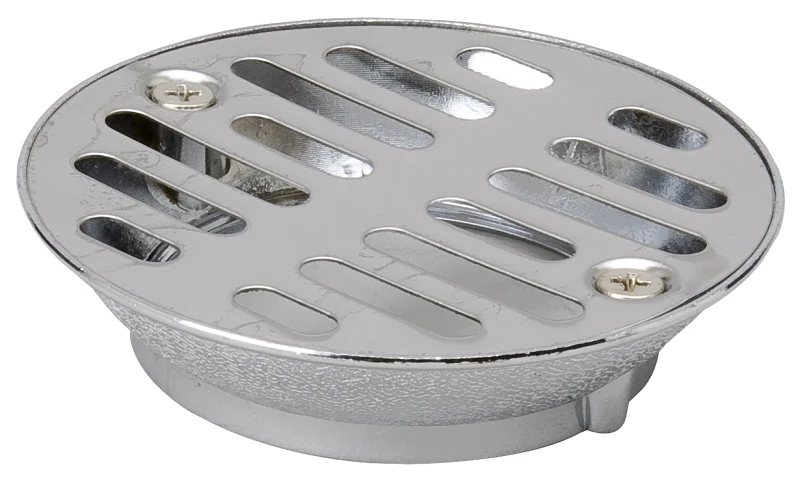 Drain Shower Stall 2 Female Threaded Outlet With Stainless Steel Grid And 3-1/2 In Flange Diameter