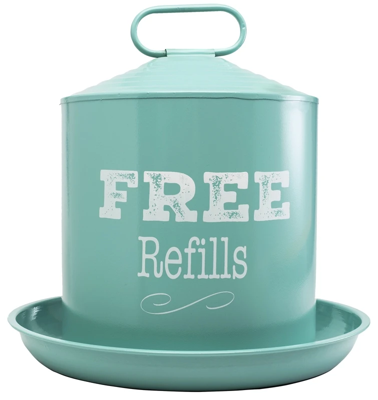 38520 Poultry Waterer, 2 Gallon Capacity, Durable Galvanized Metal