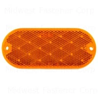 Orange Oval Reflector For Enhanced Visibility And Safety
