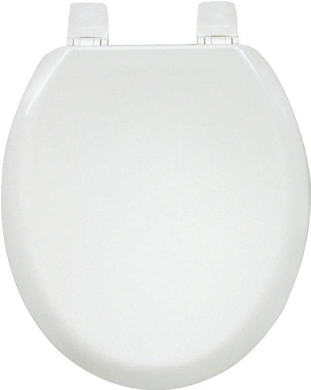 Adjustable Hinge Wood Toilet Seat, White, Model 5000-000
