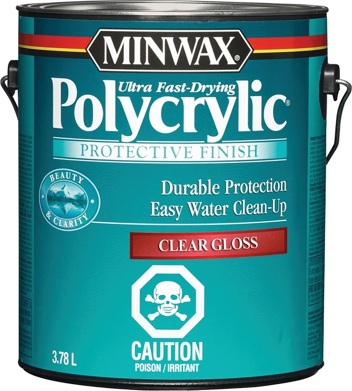 Polycrylic Protective Finish, 3.78l, Clear Gloss Varnish For Interior Use