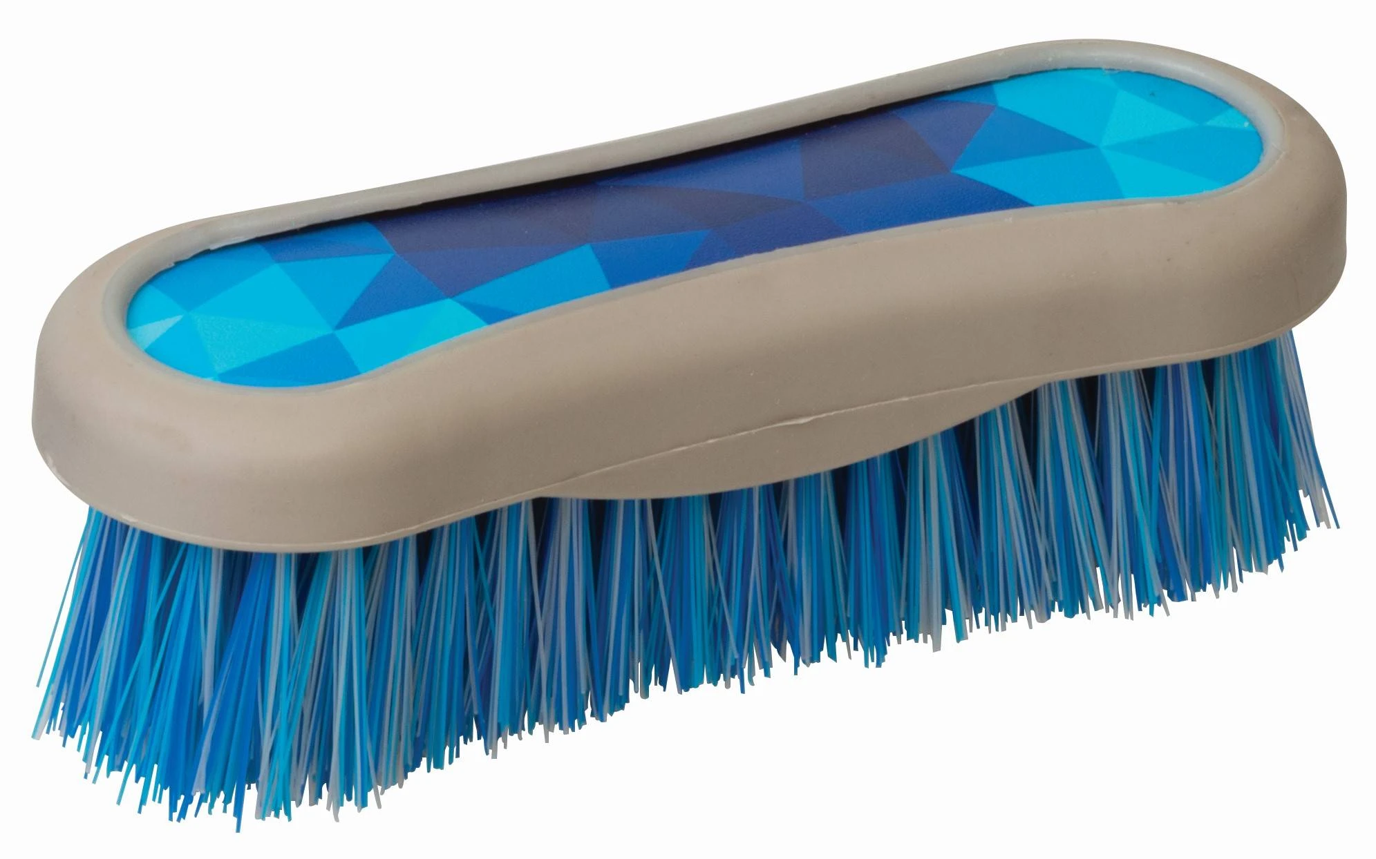 Livestock Fashion Brush, Small - 1-1/2" W X 5" L, Blue Geometric Design