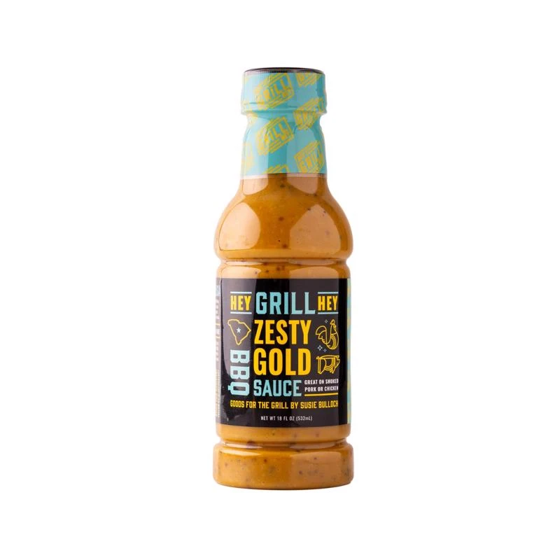 Zesty Gold Bbq Sauce 18 Oz Bottle - Flavorful And Versatile